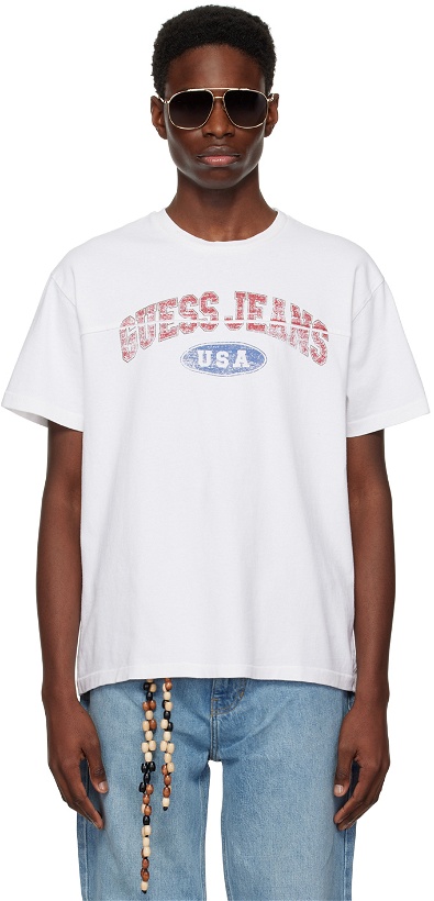 Photo: Guess Jeans U.S.A. White Print T-Shirt