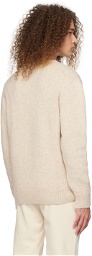Sunspel Beige Crewneck Sweater