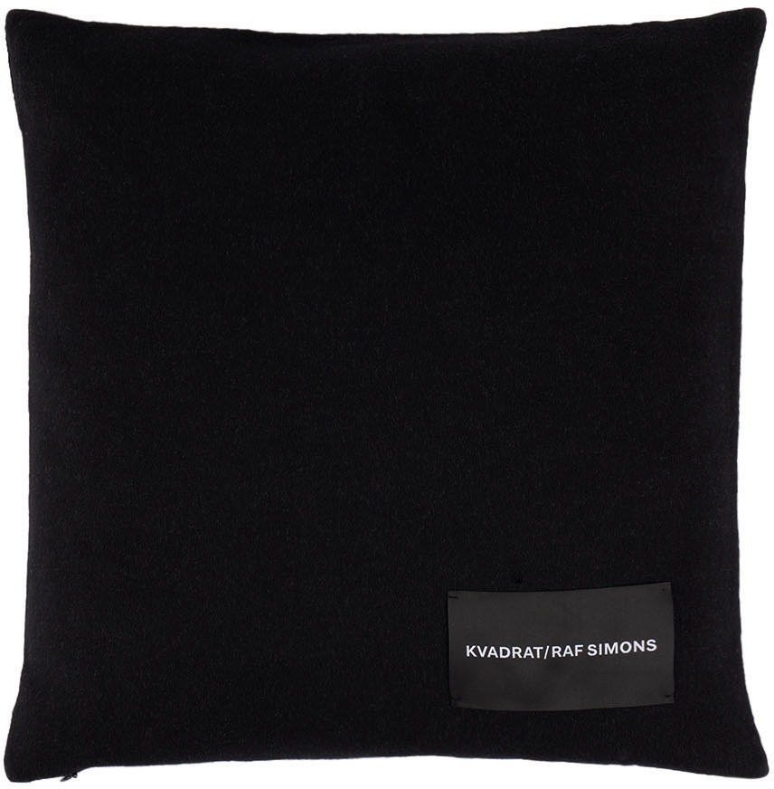Kvadrat/Raf Simons Black Double Face Wool Cushion