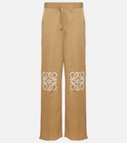 Loewe Anagram cotton and silk gabardine pants