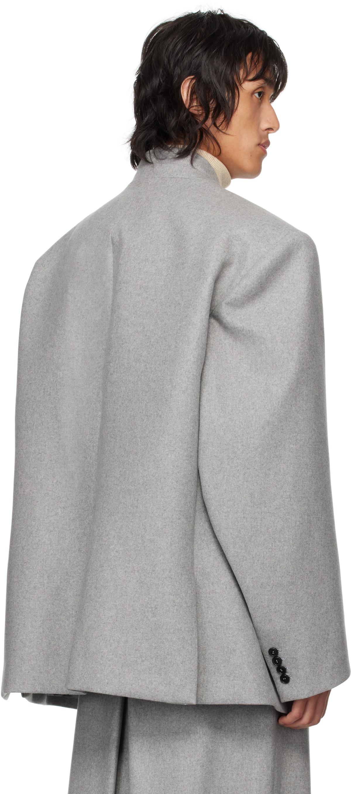 Hed Mayner Gray Flannel Blazer