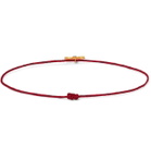 MONTROI - Crystal, Gold and Cord Bracelet - Red