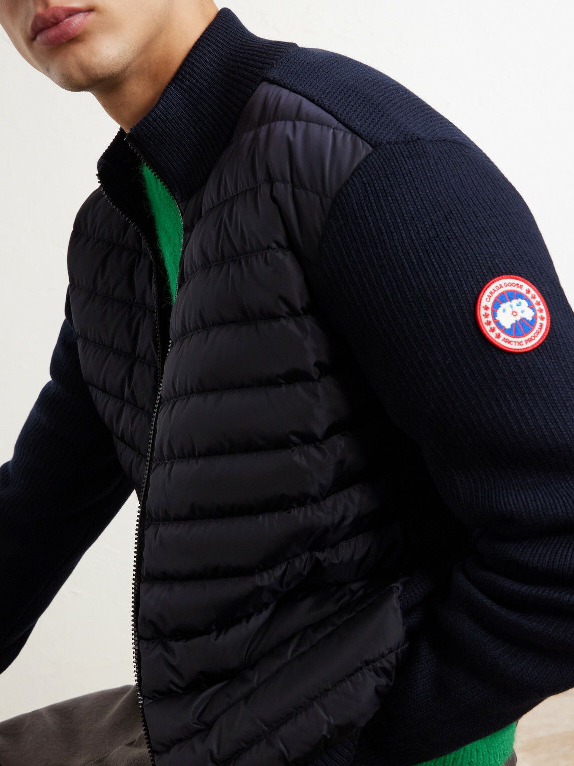 Canada Goose - HyBridge Slim-Fit Quilted Down Shell and Merino Wool Jacket - Blue