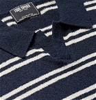 Todd Snyder - Striped Cotton-Blend Bouclé Polo Shirt - Navy