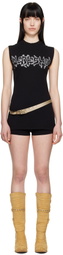 032c Black Super Bad Jersey Minidress