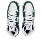 Air Jordan 1 Mid SE W Sneakers in Noble Green/Midnight Nave/White