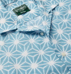 Gitman Vintage - Convertible-Collar Printed Cotton Shirt - Blue