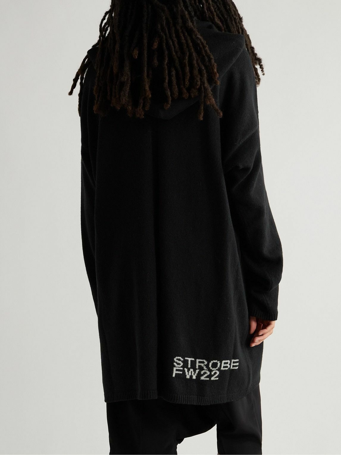 Rick Owens - Tommy Intarsia Cashmere and Wool-Blend Hooded Sweater