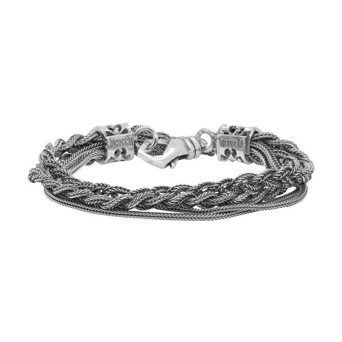 Photo: Emanuele Bicocchi Silver Double Braided Bracelet