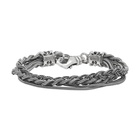 Emanuele Bicocchi Silver Double Braided Bracelet