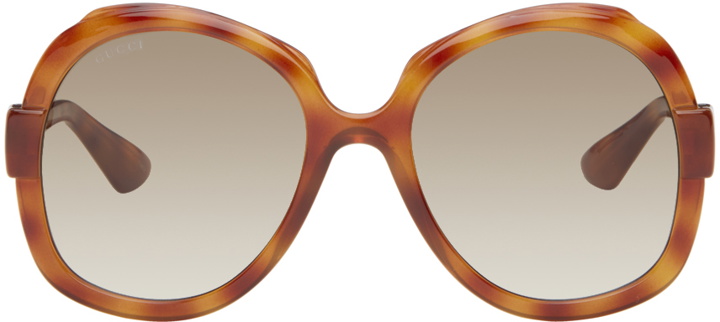 Photo: Gucci Orange Oversize Round Sunglasses