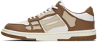 AMIRI Brown & Off-White Skel Top Low Sneakers