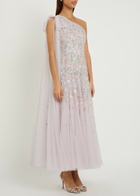 Needle & Thread Sylvia Rose Floral-embroidered Tulle Gown Light Purple