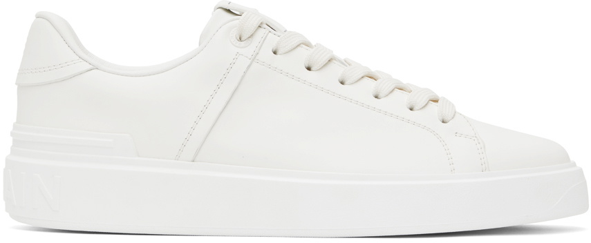 Balmain White B-Court Sneakers Balmain