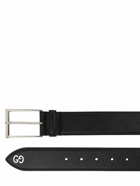 GUCCI - 4cm Gg Embossed Leather Belt