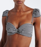 Montce Cabana gingham seersucker bikini top