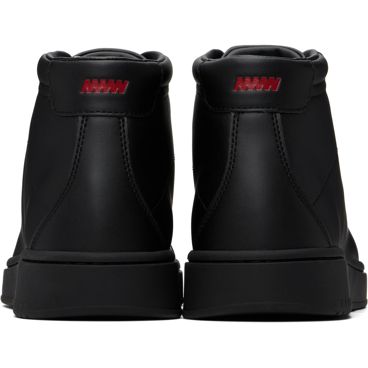 Hugo Black Faux-Leather High-Top Sneakers