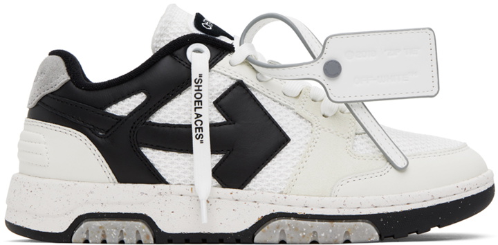 Photo: Off-White White & Black Slim Out Of Office Sneakers