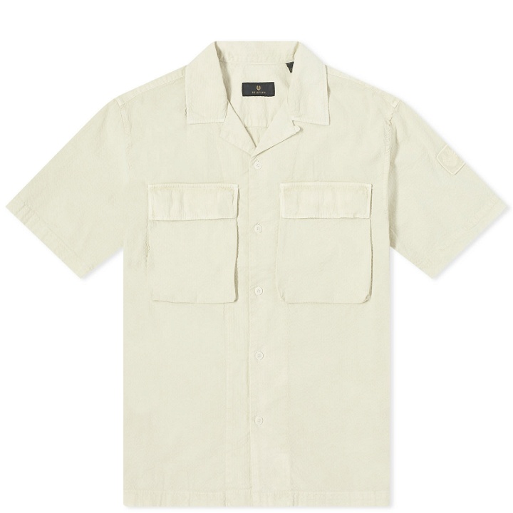Photo: Belstaff Men's Mineral Caster Short Sleeve Shirt in Shell