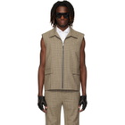 Ernest W. Baker Brown Sleeveless Tailored Jacket Vest