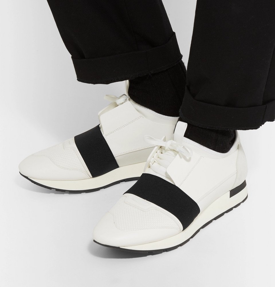 Mens Runner Sneaker in White  Balenciaga US