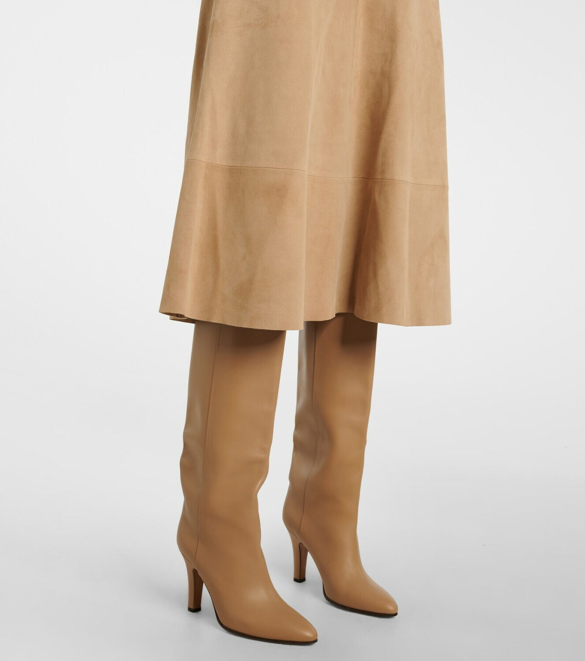 Yves Salomon Suede midi skirt