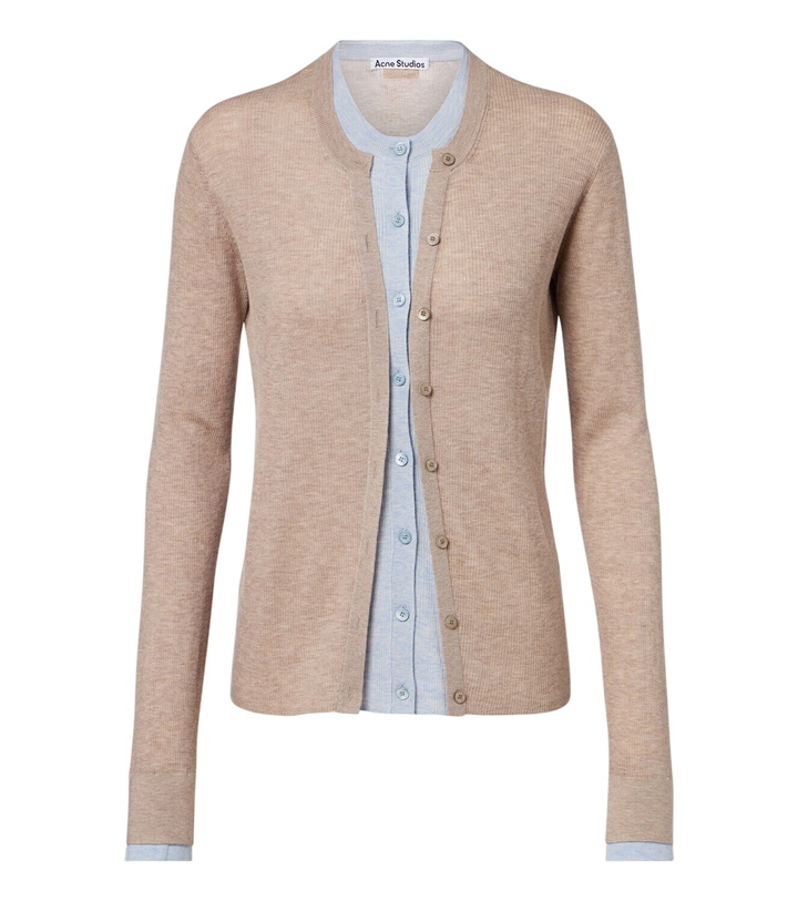 Photo: Acne Studios Layered silk and wool cardigan