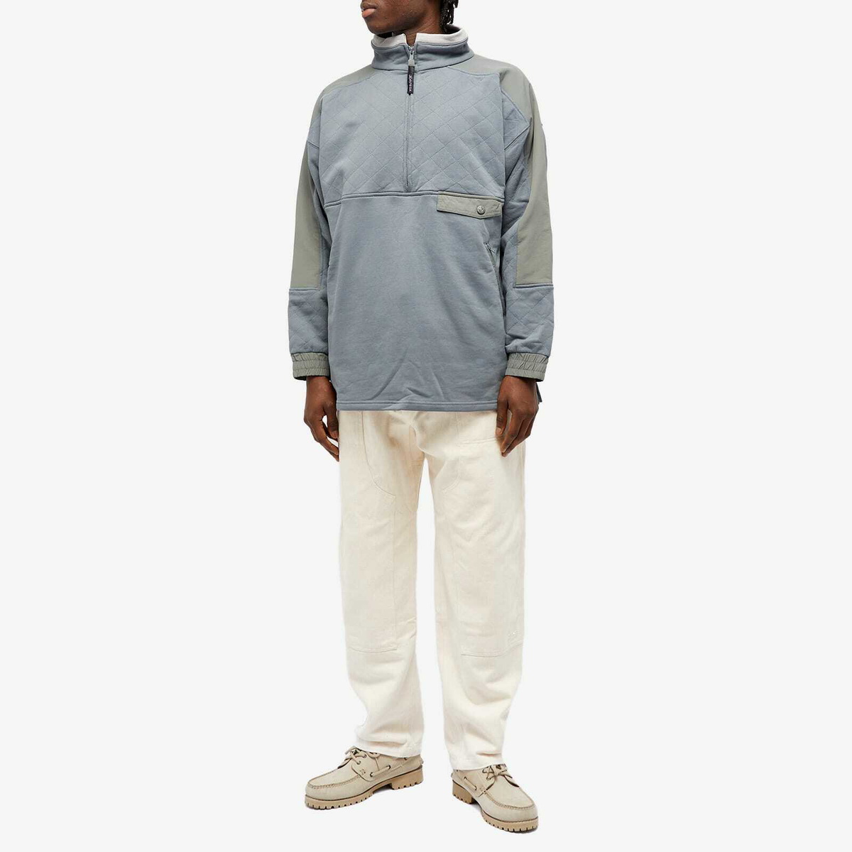 Manresa Men's Half Zip Knit in Gark Grey/Grey