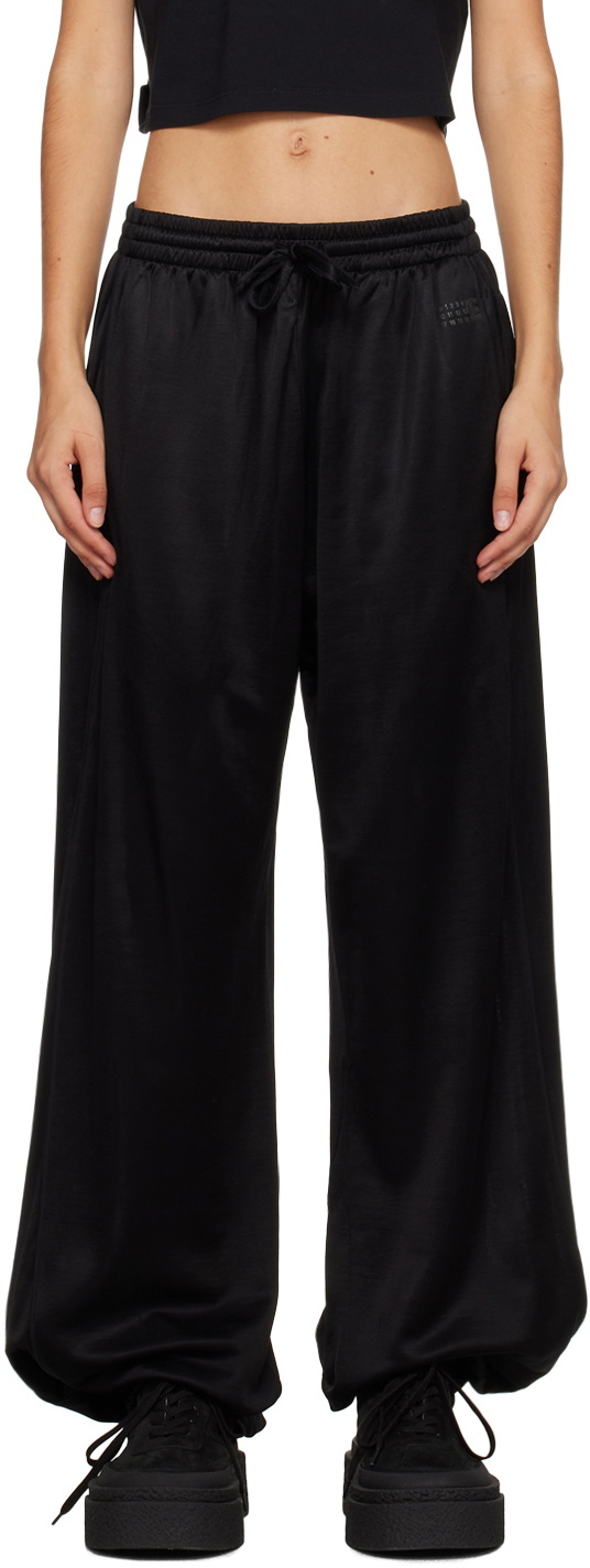 MM6 Maison Margiela Black Drawstring Lounge Pants MM6 Maison Margiela