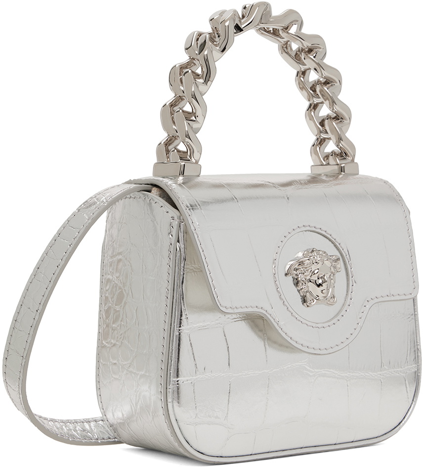 Versace Silver Mini 'La Medusa' Bag Versace