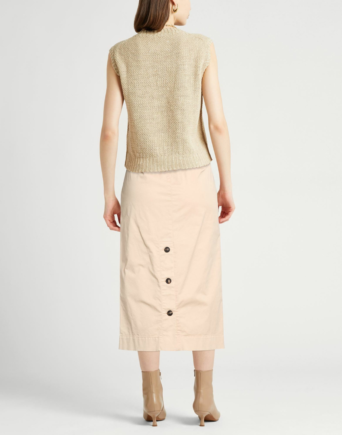 Peserico Womens Midi skirt in Beige