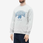 Maison Kitsuné Men's Campus Fox Regular Crew Sweat in Light Grey Melange