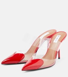 Alaïa Cœur patent leather and PU mules