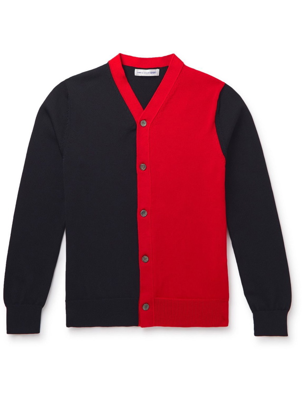 Photo: Comme des Garçons SHIRT - Colour-Block Knitted Cardigan - Multi