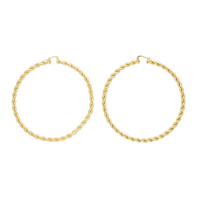 Photo: JW Anderson Gold Extra Large Twisted Earrings