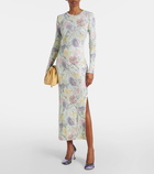 Loewe Toy 90 floral sequined mesh pumps