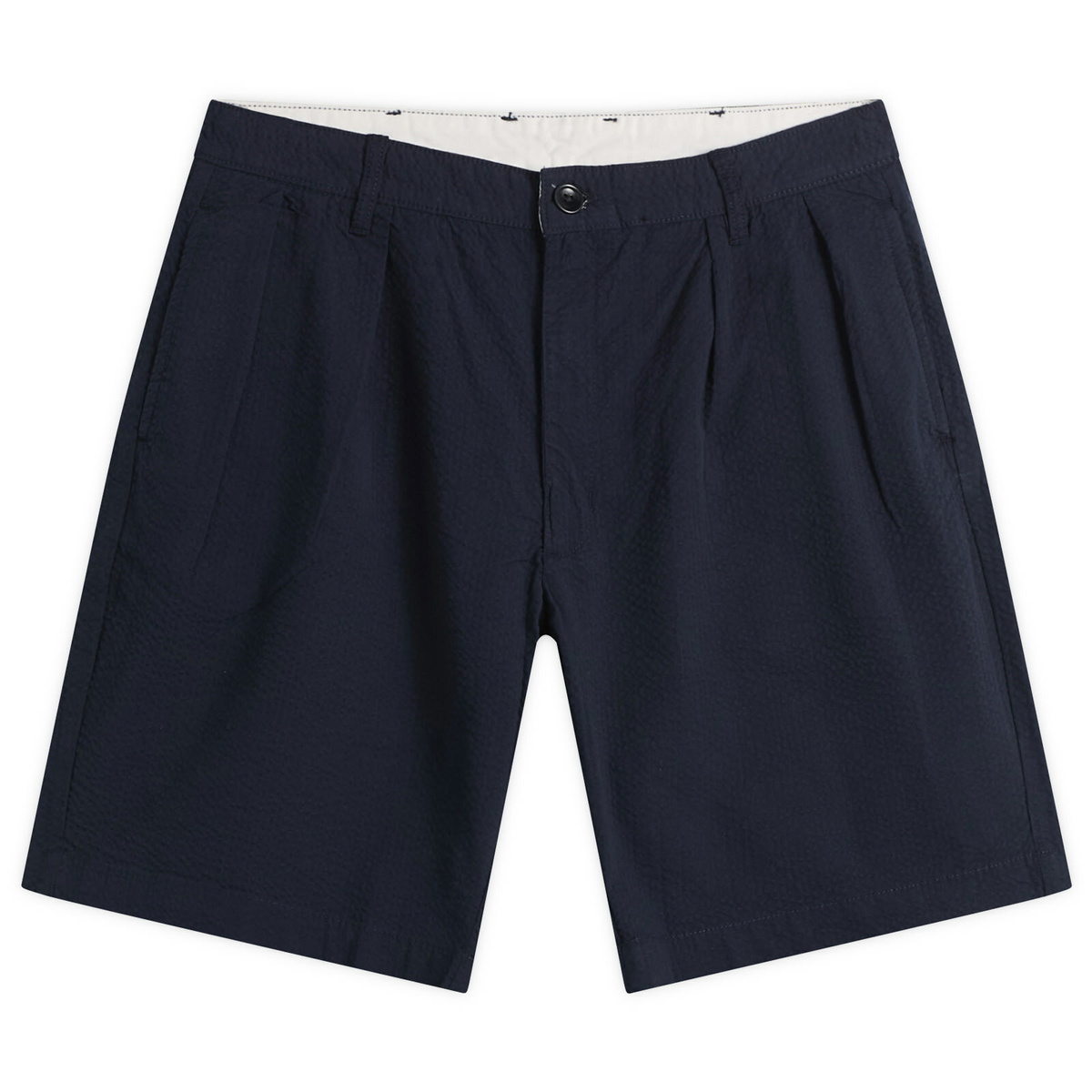 Service Works Men's Seersucker Part Timer Shorts in Dark Navy