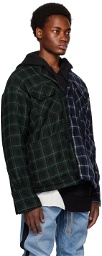 Greg Lauren Navy & Green Boxy Jacket