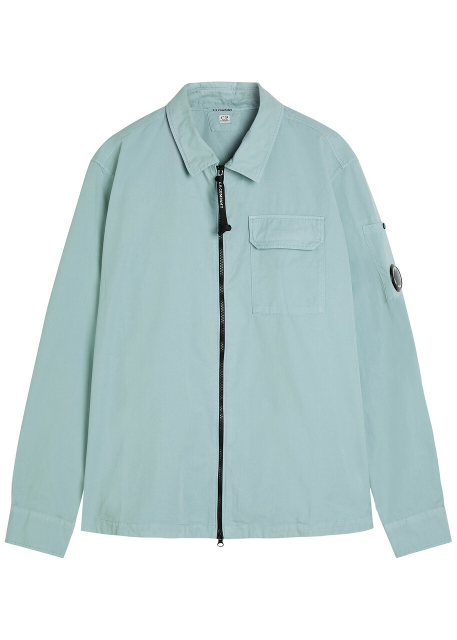 C.P. Company - Logo-Appliquéd Cotton-Ripstop Overshirt - Blue C.P.