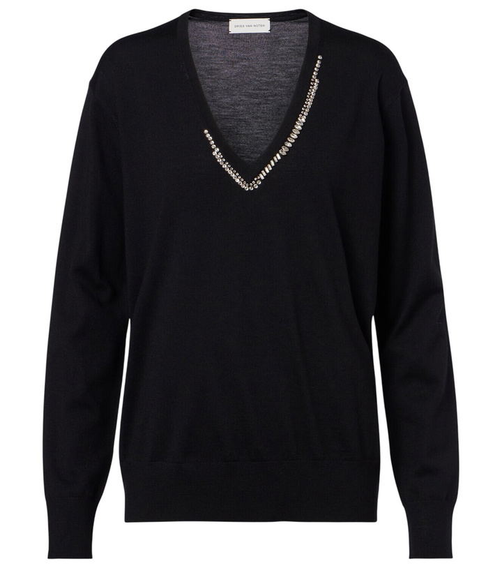 Photo: Dries Van Noten Embellished wool sweater