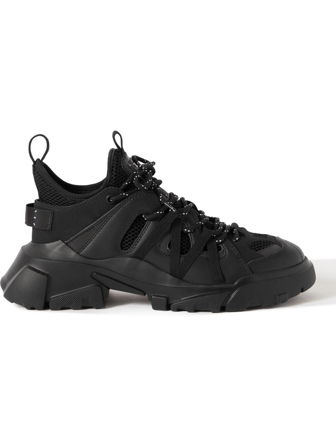 Photo: MCQ - Orbyt Descender 2.0 Mesh and Faux Leather Sneakers - Black