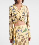 Versace Printed silk twill shirt