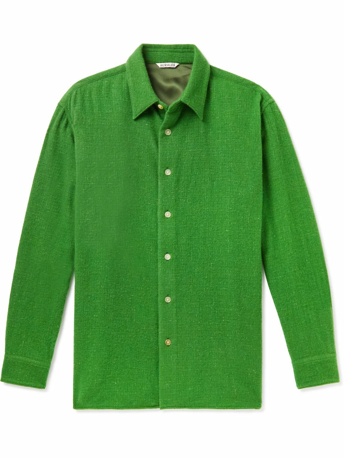 Auralee - Wool-Blend Tweed Shirt - Green Auralee