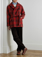 Polo Ralph Lauren - Polo Country Shawl-Collar Belted Checked Cotton Jacket - Red