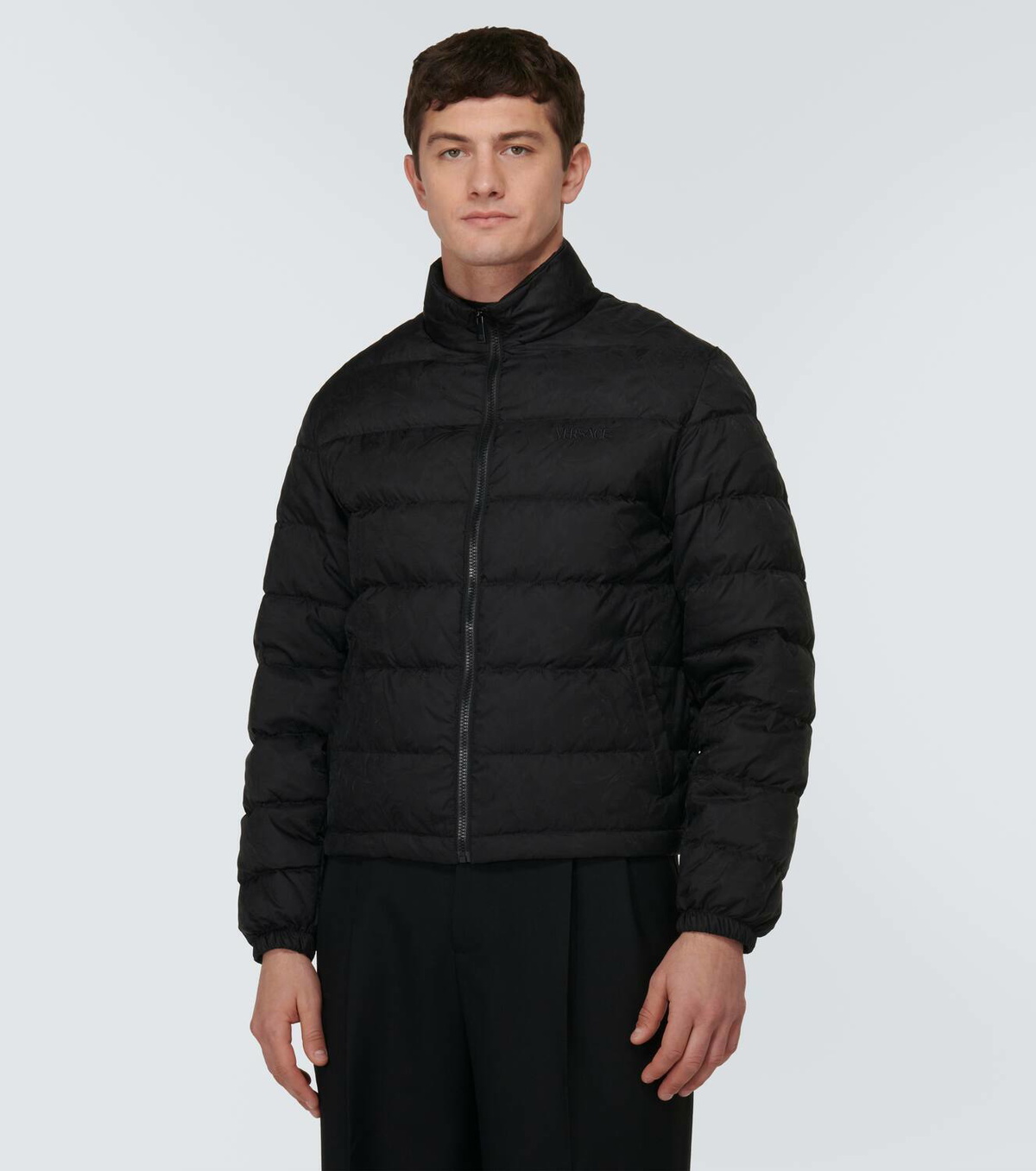 Versace Barocco jacquard puffer jacket Versace