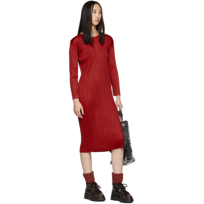 Issey miyake outlet red dress