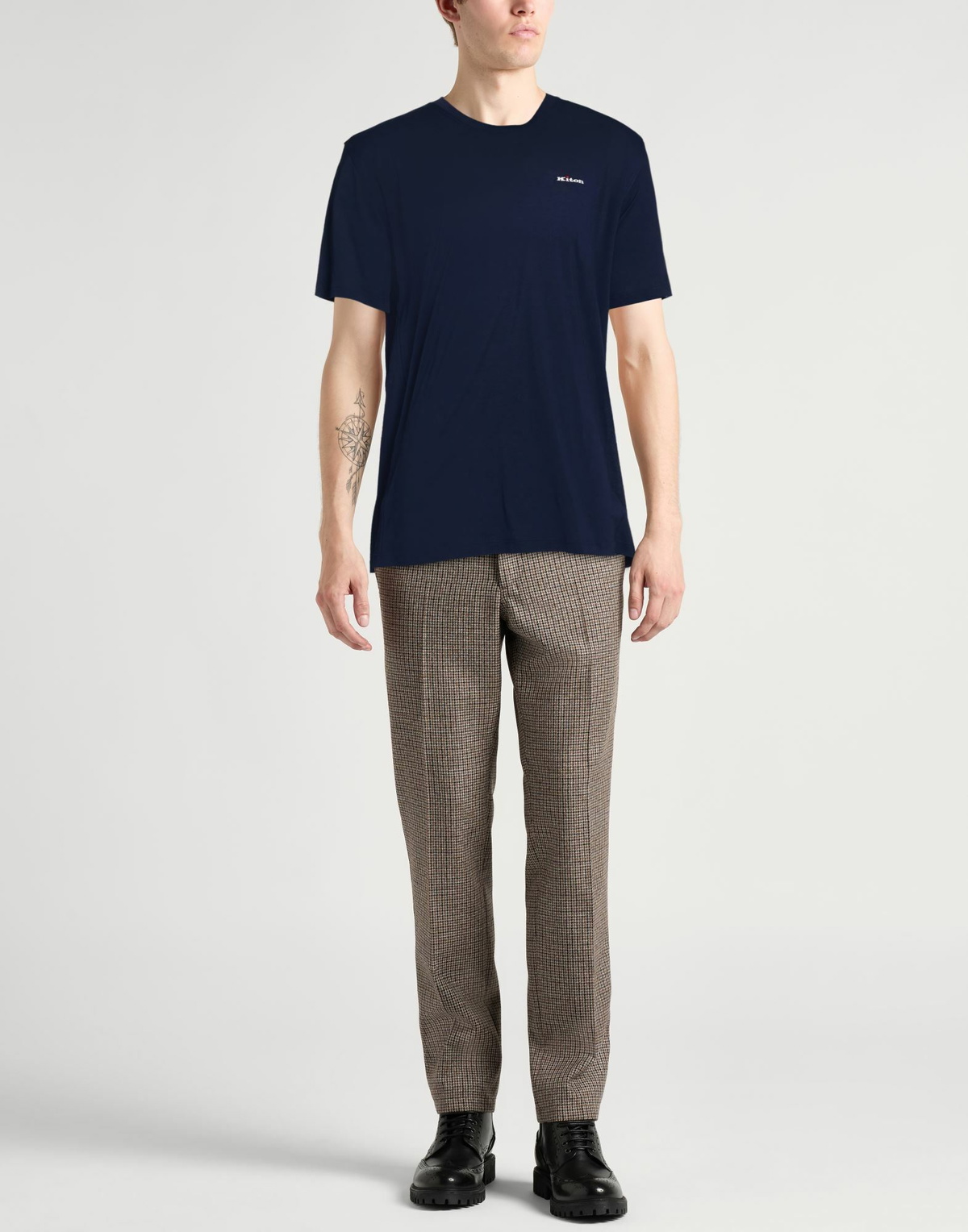Kiton Mens T-shirt in Navy