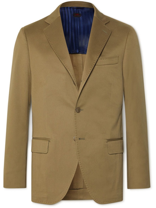 Photo: MP Massimo Piombo - Andy Slim-Fit Unstructured Cotton-Blend Twill Suit Jacket - Brown