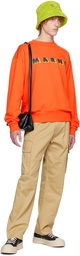 Marni Orange Printed Sweatshirt