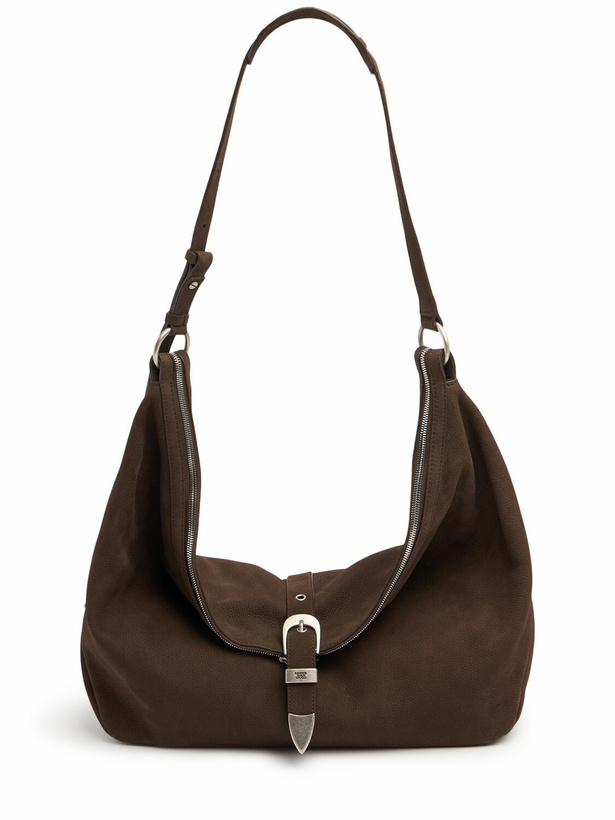 Photo: MARGE SHERWOOD Belted Hobo Suede Shoulder Bag